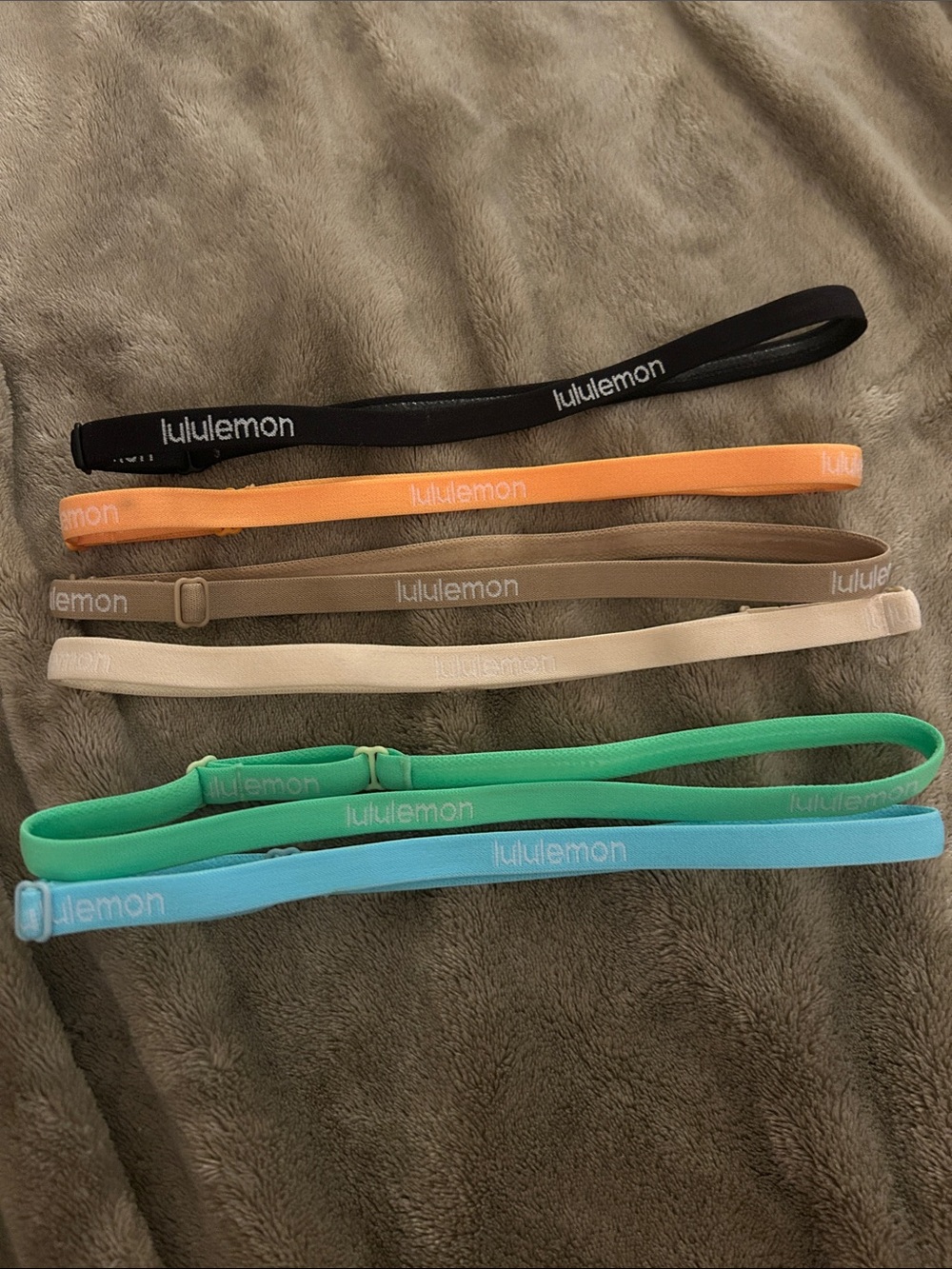Lululemon (6) women's skinny adjustable headbands